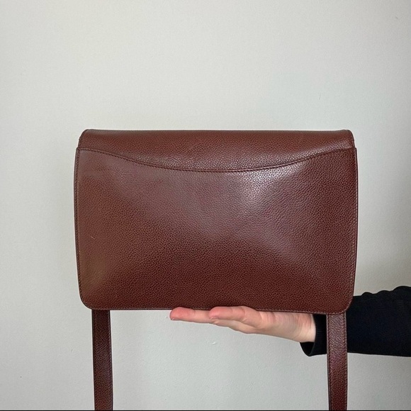 Vintage Coach Madison Royalton Pebbled Leather Maple Brown turn lock ITALY - Picture 5 of 7